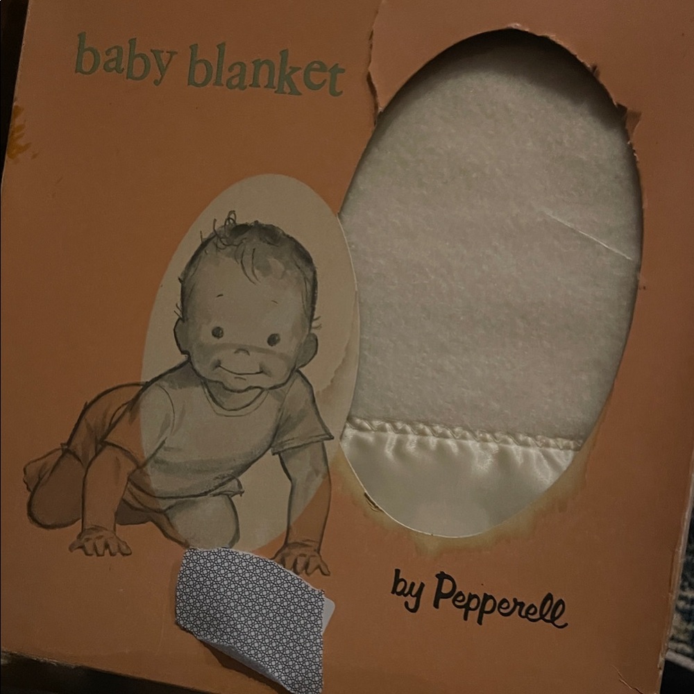 Pepperell Cozy White Baby Blanket